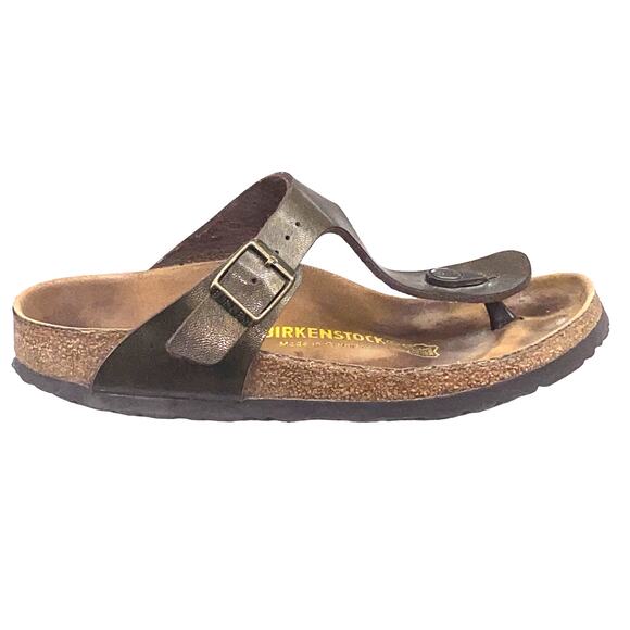 Birkenstock Women's Gizeh Brown Bronze Slip On Thong Sandal Size 36 US 5 - Picture 1 of 11